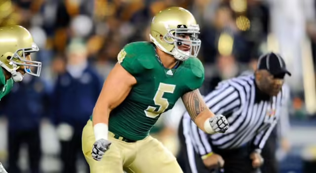 Manti Te’o during Notre Dame’s first ever Shamrock Series. (Photo: Rich Kane/Icon Sportswire)